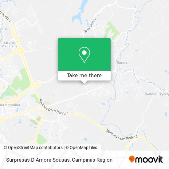 Surpresas D Amore Sousas map