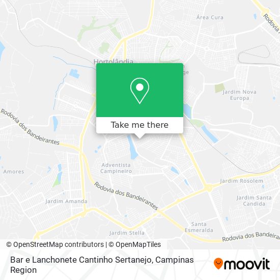Mapa Bar e Lanchonete Cantinho Sertanejo