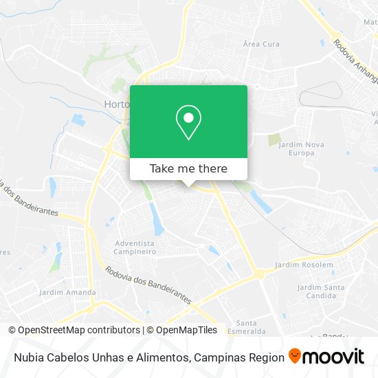 Nubia Cabelos Unhas e Alimentos map