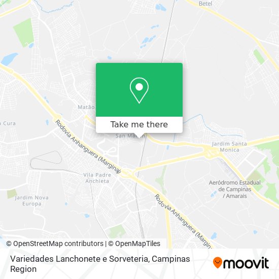 Variedades Lanchonete e Sorveteria map