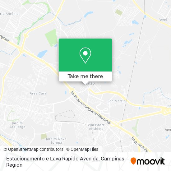 Estacionamento e Lava Rapido Avenida map