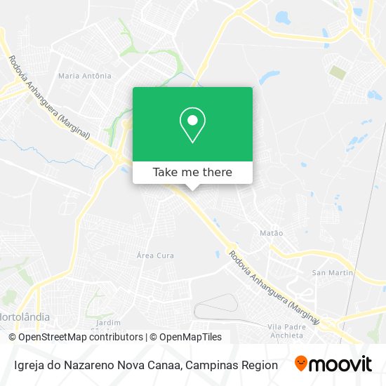 Mapa Igreja do Nazareno Nova Canaa