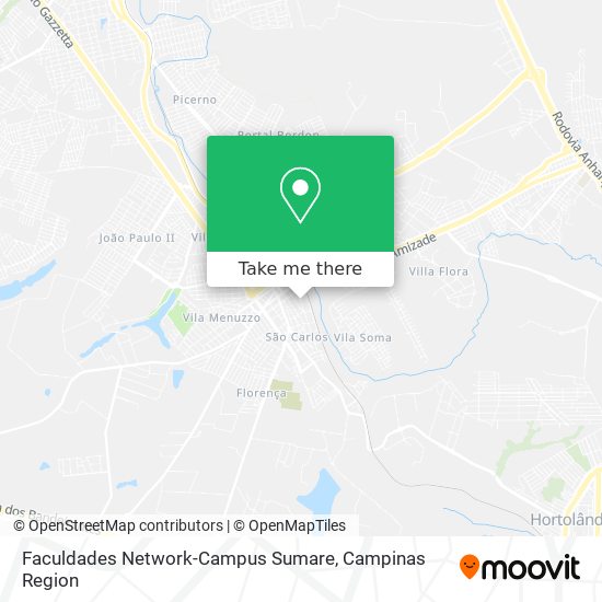Mapa Faculdades Network-Campus Sumare