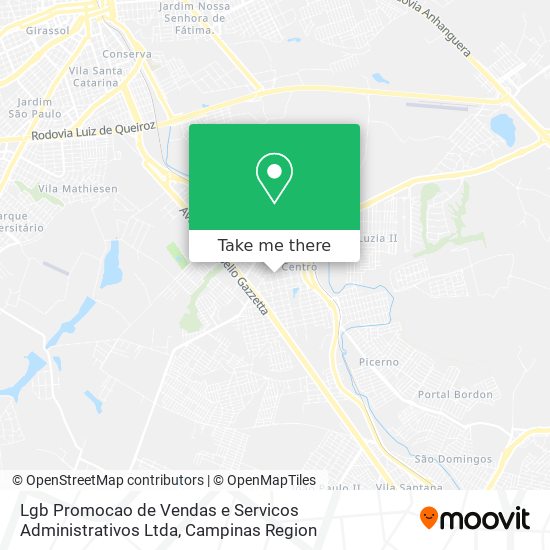 Lgb Promocao de Vendas e Servicos Administrativos Ltda map