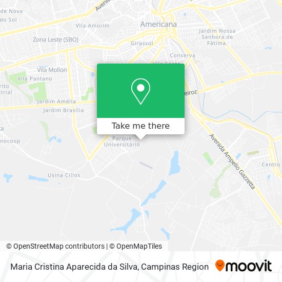 Mapa Maria Cristina Aparecida da Silva
