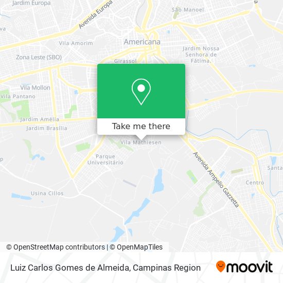 Luiz Carlos Gomes de Almeida map