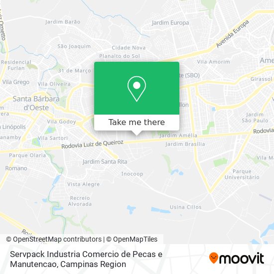 Servpack Industria Comercio de Pecas e Manutencao map