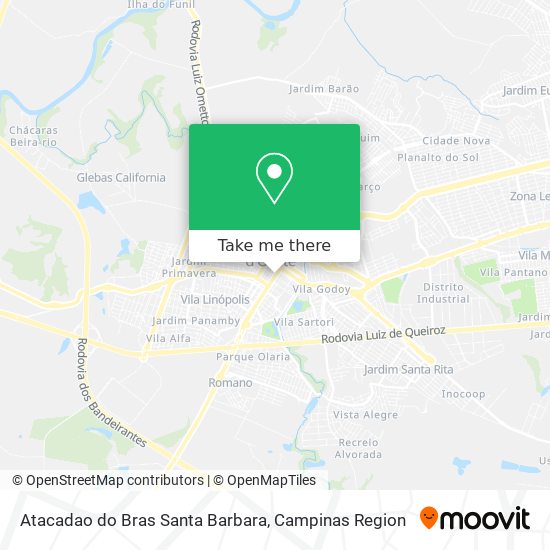 Atacadao do Bras Santa Barbara map