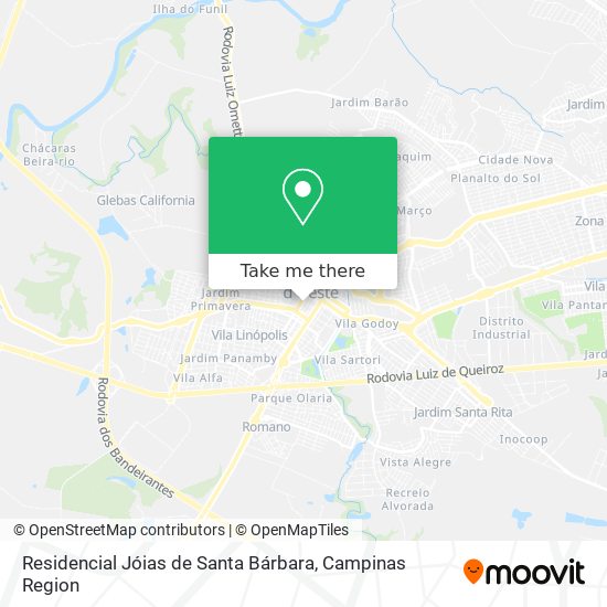 Mapa Residencial Jóias de Santa Bárbara