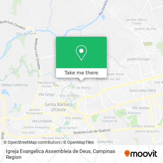 Mapa Igreja Evangelica Assembleia de Deus