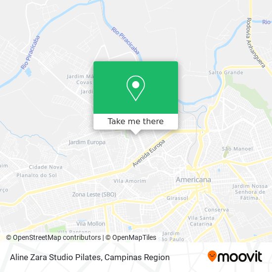 Mapa Aline Zara Studio Pilates