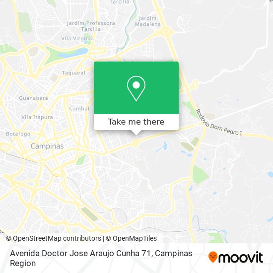 Mapa Avenida Doctor Jose Araujo Cunha 71