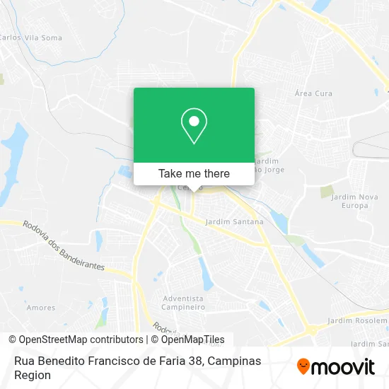 Rua Benedito Francisco de Faria 38 map
