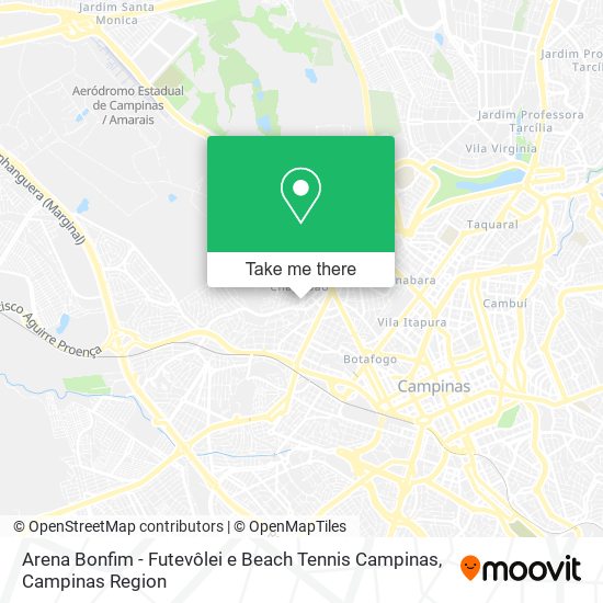 Arena Bonfim - Futevôlei e Beach Tennis Campinas map