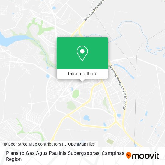 Planalto Gas Agua Paulinia Supergasbras map