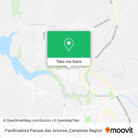 Mapa Panificadora Parque das Arvores