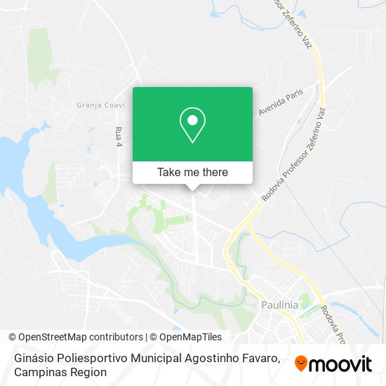 Ginásio Poliesportivo Municipal Agostinho Favaro map