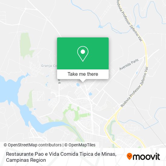 Restaurante Pao e Vida Comida Tipica de Minas map