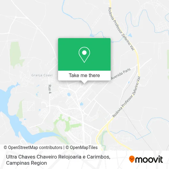 Ultra Chaves Chaveiro Relojoaria e Carimbos map