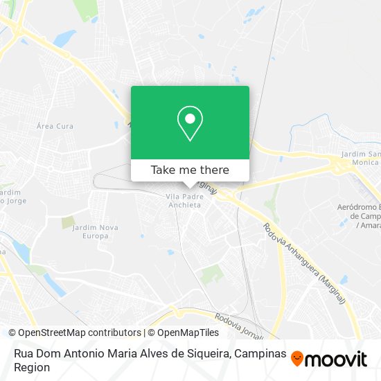 Mapa Rua Dom Antonio Maria Alves de Siqueira