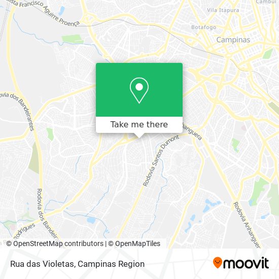 Rua das Violetas map