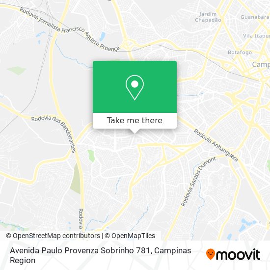 Mapa Avenida Paulo Provenza Sobrinho 781