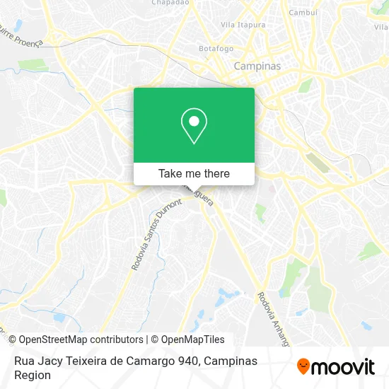 Rua Jacy Teixeira de Camargo 940 map