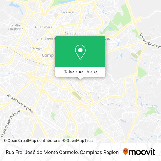 Mapa Rua Frei José do Monte Carmelo