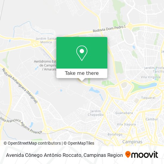 Mapa Avenida Cônego Antônio Roccato