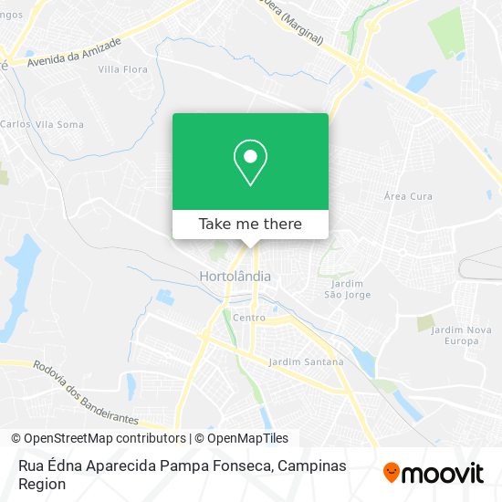Mapa Rua Édna Aparecida Pampa Fonseca