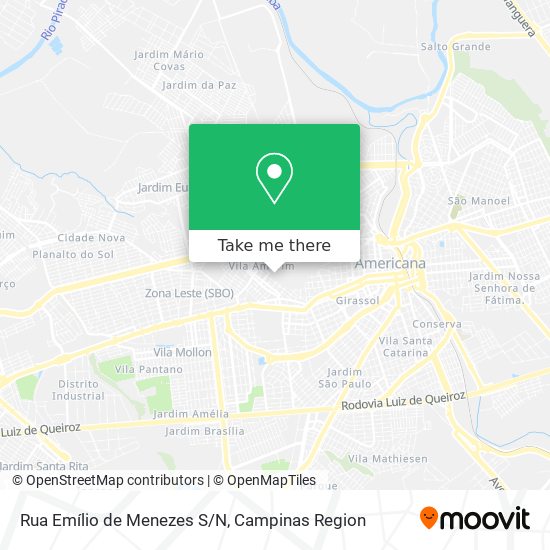 Mapa Rua Emílio de Menezes S/N