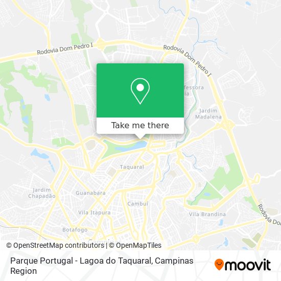 Mapa Parque Portugal - Lagoa do Taquaral