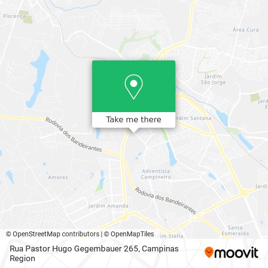 Mapa Rua Pastor Hugo Gegembauer 265