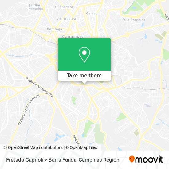 Fretado Caprioli > Barra Funda map