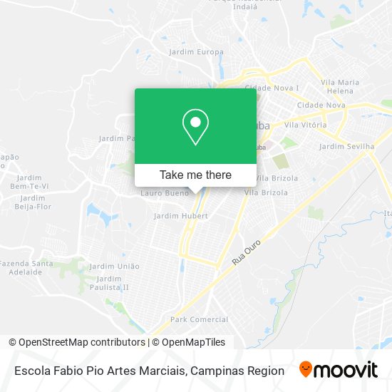 Mapa Escola Fabio Pio Artes Marciais