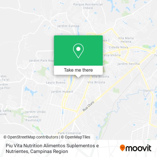 Piu Vita Nutrition Alimentos Suplementos e Nutrientes map