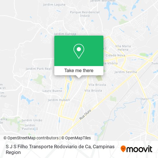 S J S Filho Transporte Rodoviario de Ca map