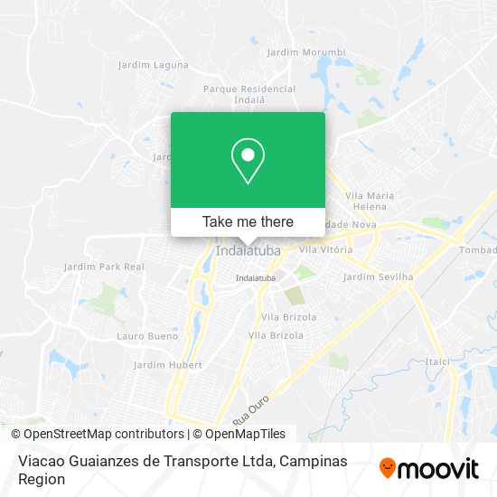 Mapa Viacao Guaianzes de Transporte Ltda