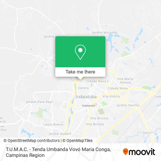 Mapa T.U.M.A.C. - Tenda Umbanda Vovó Maria Conga