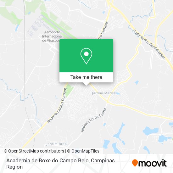 Mapa Academia de Boxe do Campo Belo