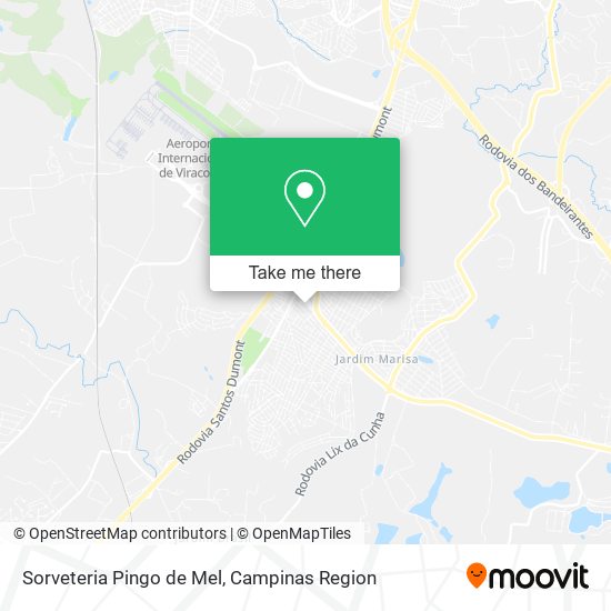 Mapa Sorveteria Pingo de Mel