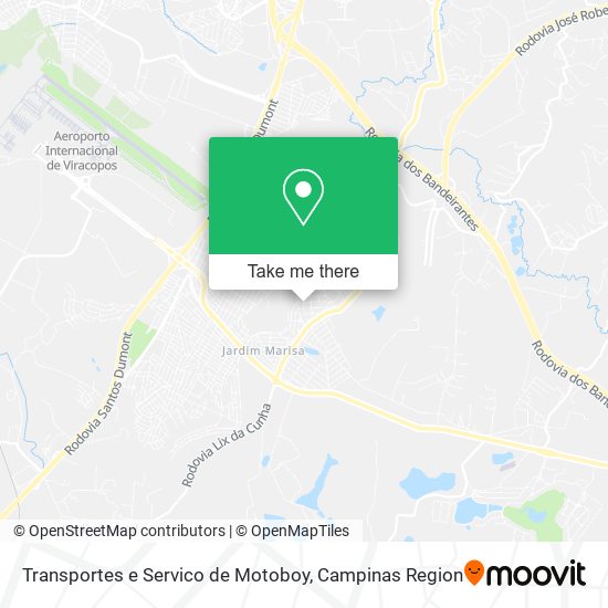 Mapa Transportes e Servico de Motoboy