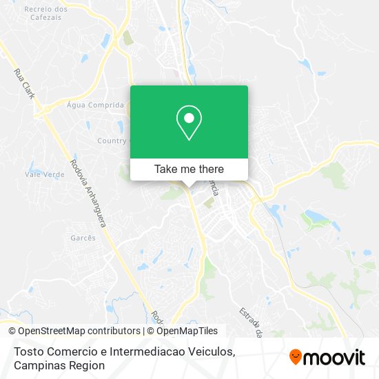 Tosto Comercio e Intermediacao Veiculos map