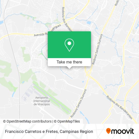 Francisco Carretos e Fretes map