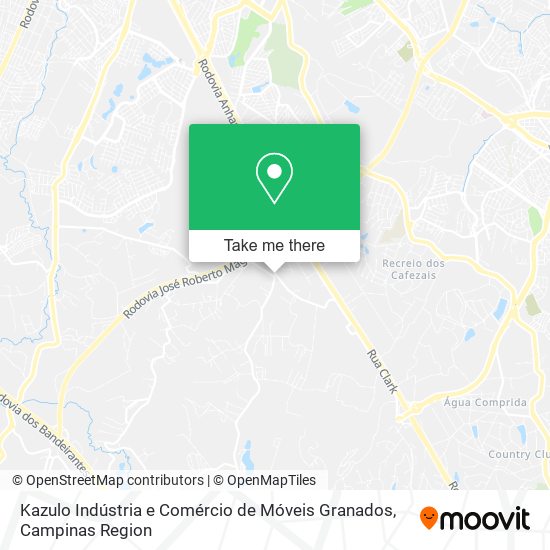 Mapa Kazulo Indústria e Comércio de Móveis Granados