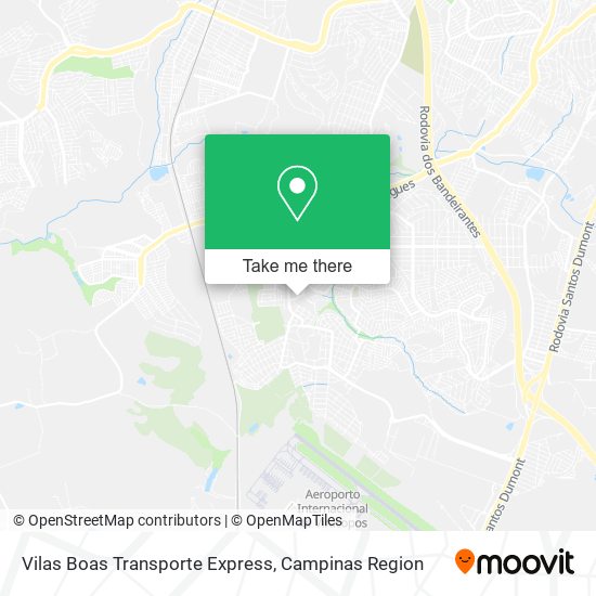 Mapa Vilas Boas Transporte Express