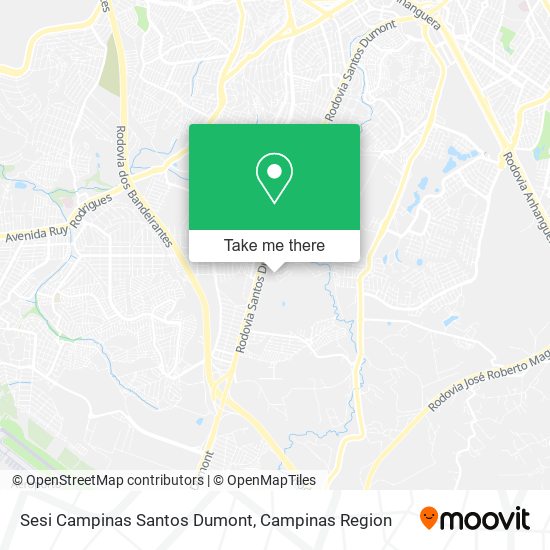 Sesi Campinas Santos Dumont map