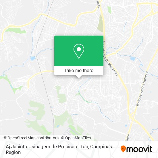 Mapa Aj Jacinto Usinagem de Precisao Ltda