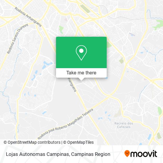 Lojas Autonomas Campinas map