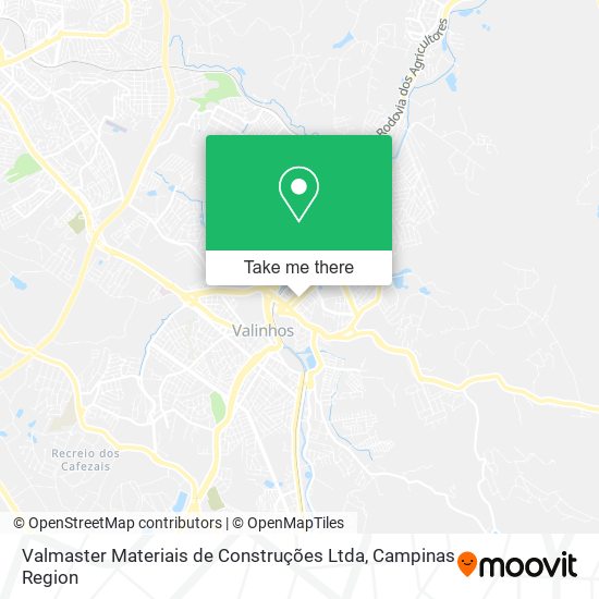 Mapa Valmaster Materiais de Construções Ltda